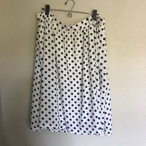 Polka Dot Midi Skirt